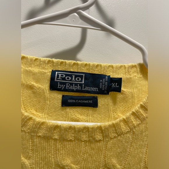 Polo Ralph Lauren men 100% cashmere cable Knit sweater XL - Picture 5 of 8
